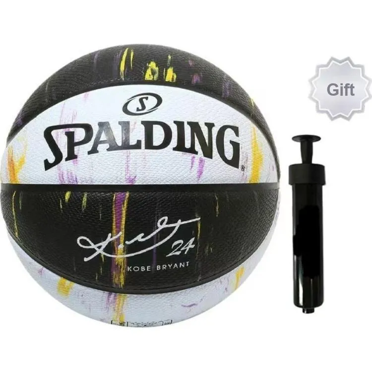 SPALDING Graffiti Rubber Basketball Black White Size 7 Ball Training Unisex-5