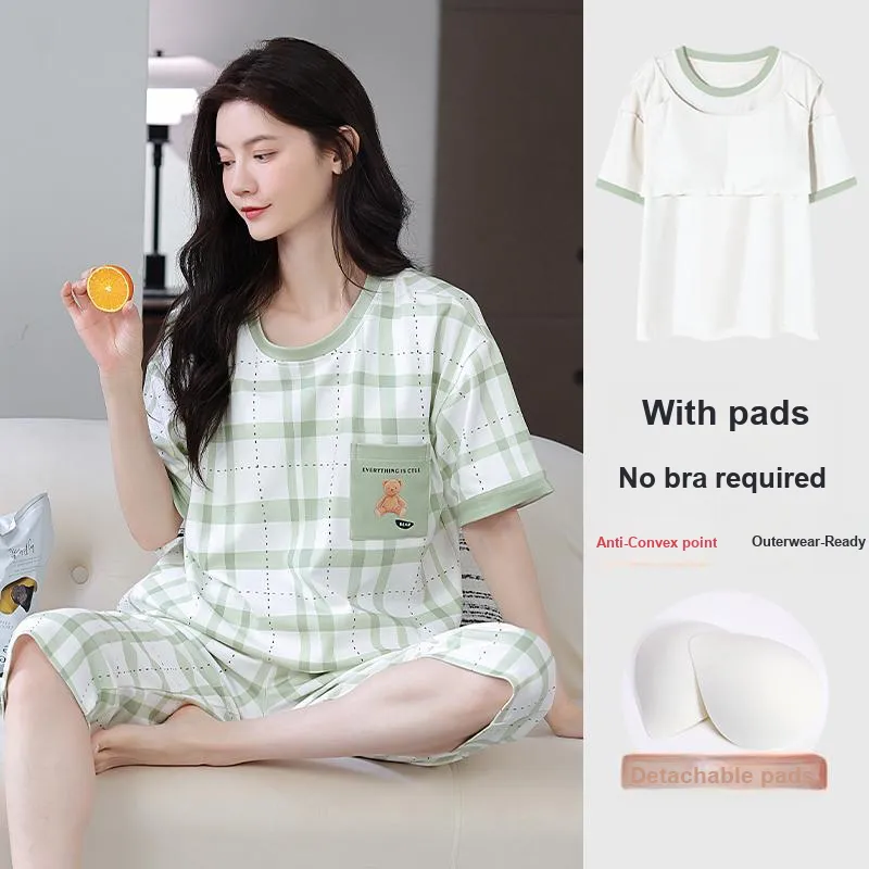 FENTENGCARE Pajama Set Women's Green-1