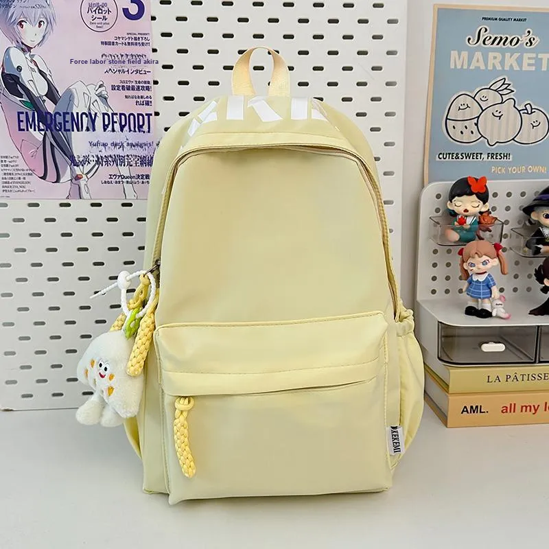 Wolfhorse Nylon Backpack Unisex Pink/Blue/White/Black/Yellow/Red-40