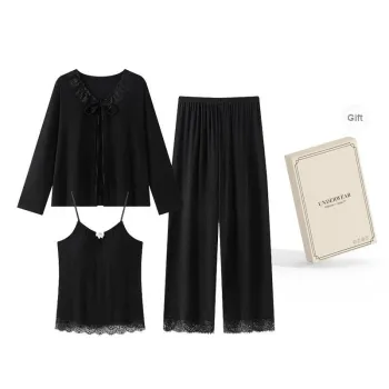 O'MESIK Pajama Set Women's Gift Box Set Black