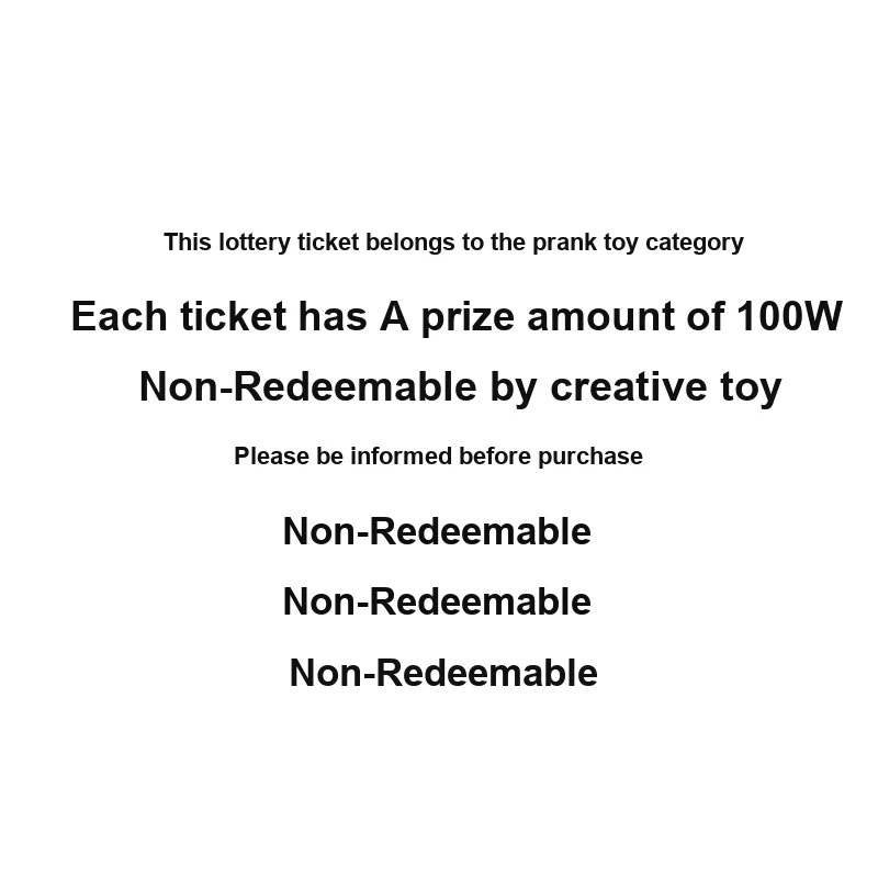 OUYILIAN Я выиграл главный приз! 100 Вт Лотерея Удивительный Эксклюзивный Скретч-карта Некомпенсируемый Креативный Шуточный Игрушечный