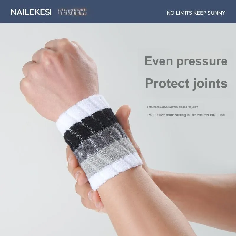 NAILEKESI Running Tennis Badminton Basketball Wristbands Protective 2 Pack Gradient Collection Unisex-3