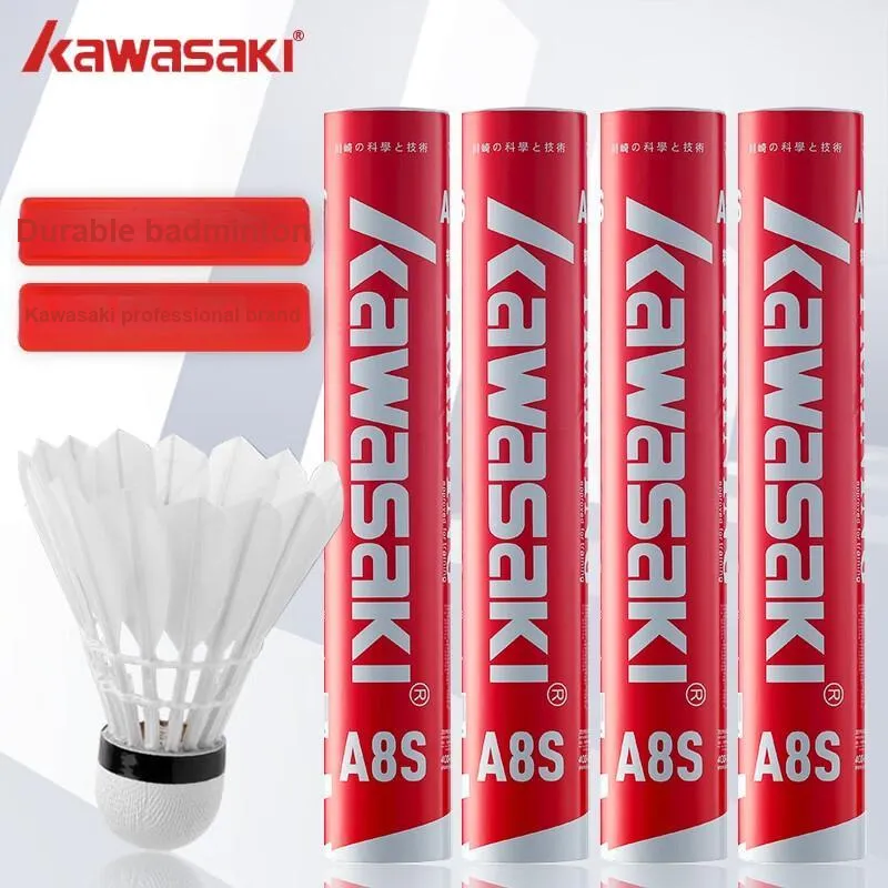 Kawasaki Goose Feather Shuttlecock 12 Pack Goose Feather Everyday Shuttlecocks-1