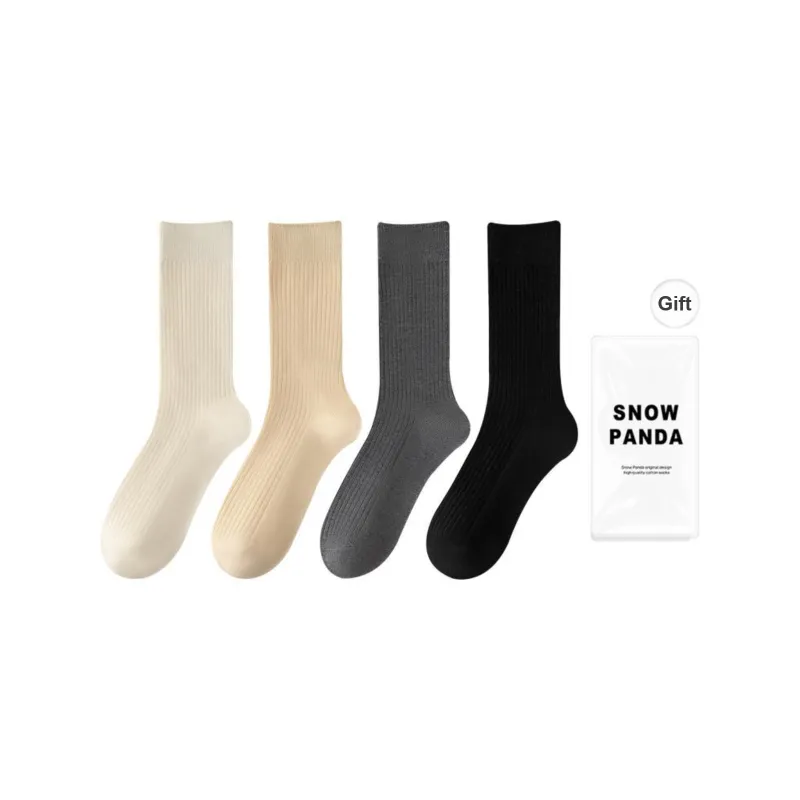 XXLLG Mid Calf Socks Women's Shopping Bag 4 Pack-7