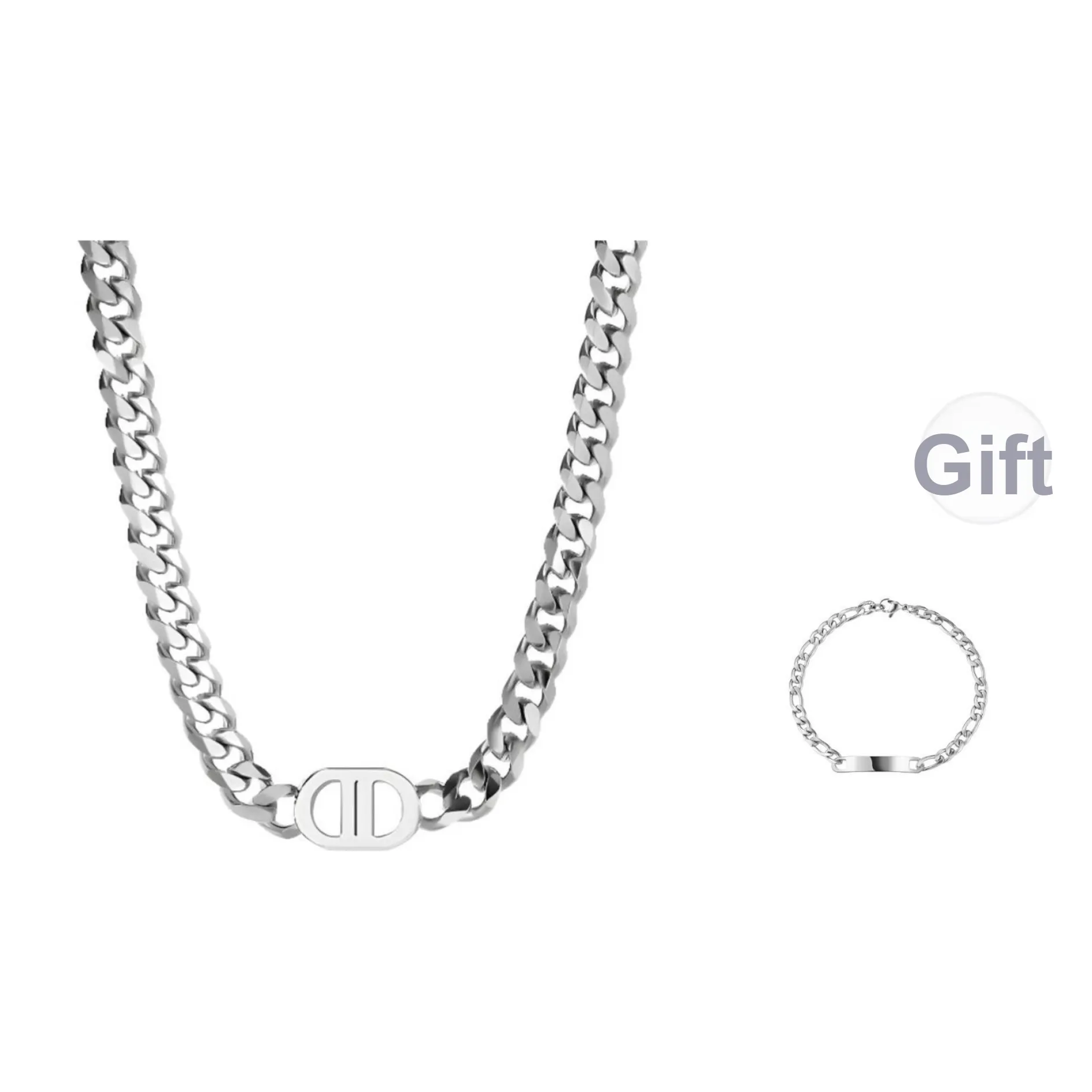 GUDUD Титановые стальные ожерелья унисекс