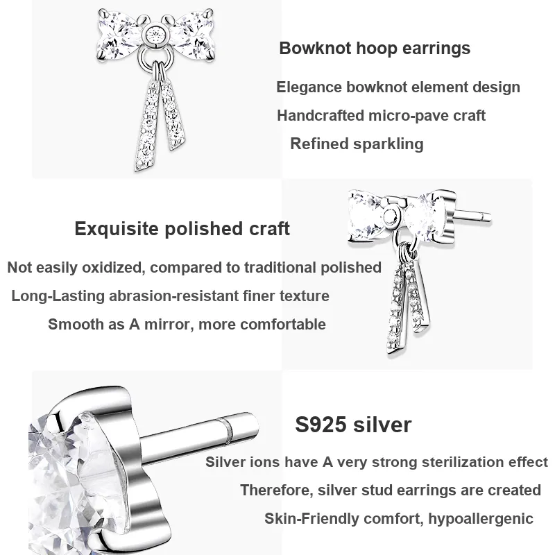 Disney S925 Silver Stud Earrings Women's-5