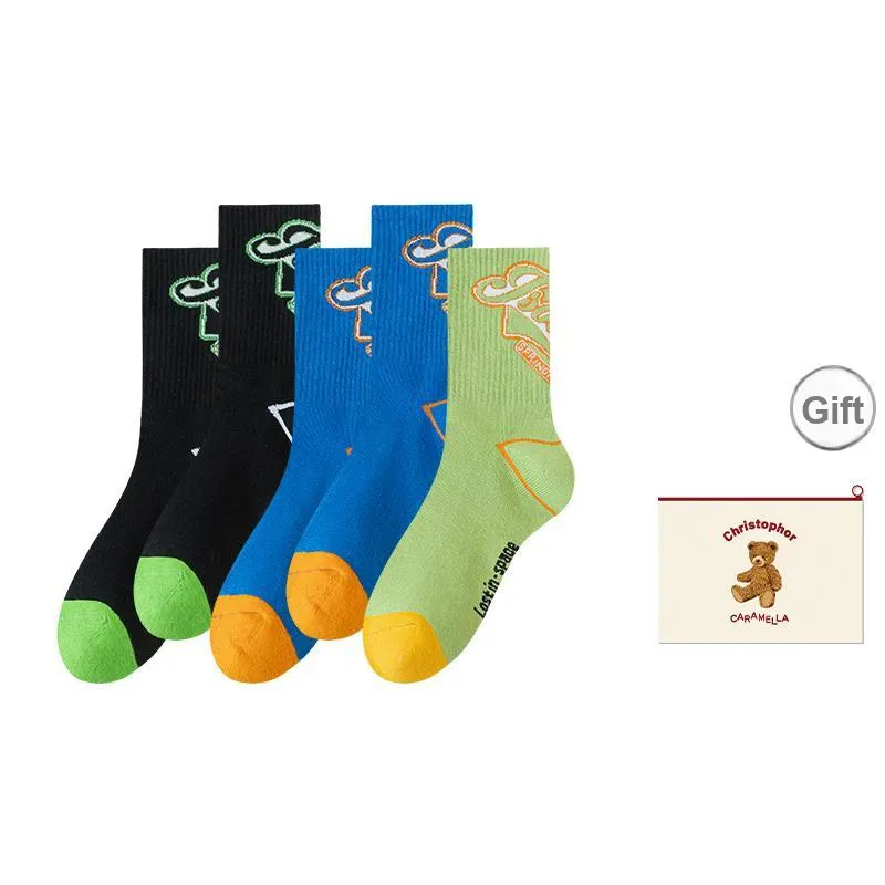 Caramella Mid-Calf Socks Men's Shopping Bag Combo Set-7