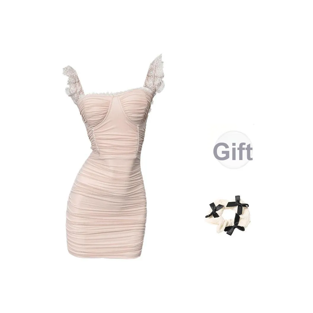 CPAURA Slip Платье Женское Телесного цвета + Резинка для волос с бантом и подарками