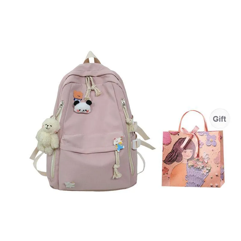PARK DANCE Nylon Backpack Regular Unisex Multicolor-6
