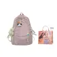 Pink+Badge Pendant+Shopping Bag