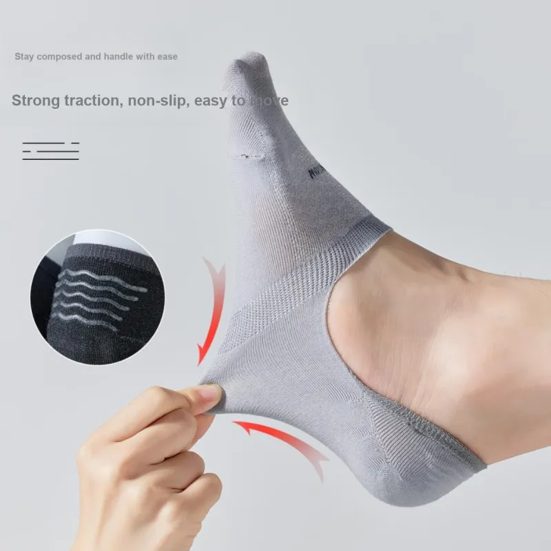 MIIOW No Show Socks Men's 5 Pack-4
