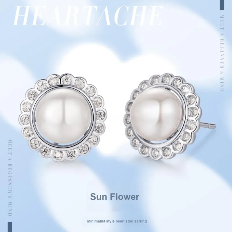 LAOMIAO Pearl Stud Earrings Women's-2