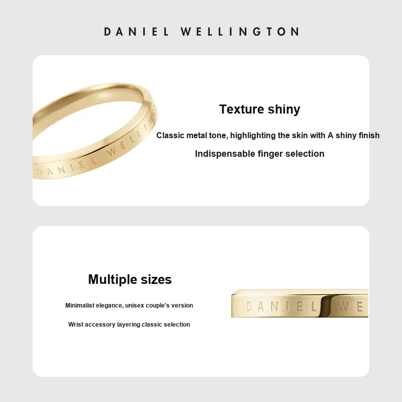 Daniel Wellington Alloy Rings Unisex Vegan Color Ring-13