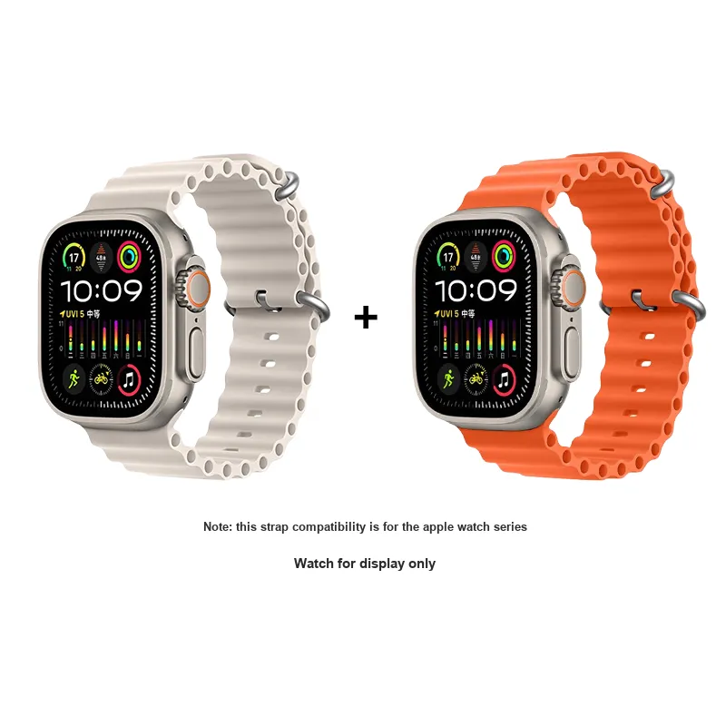 FZRT Watch Bands Liquid Ocean Solid Color Silicone Strap Unisex-1