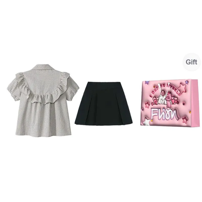 Vine Color Two Piece Skirt Sets Women's-8
