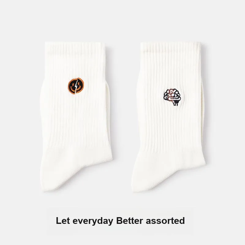Primeet Mid Calf Socks Unisex 5 Pack-24