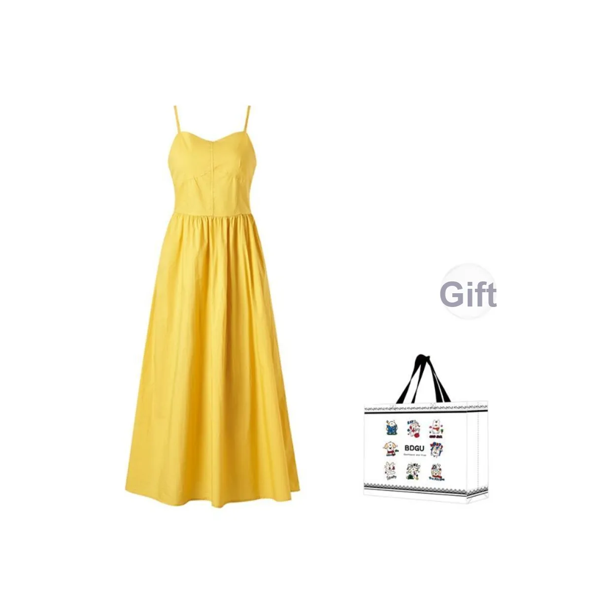 BDGU Slip Dresses Women's Yellow