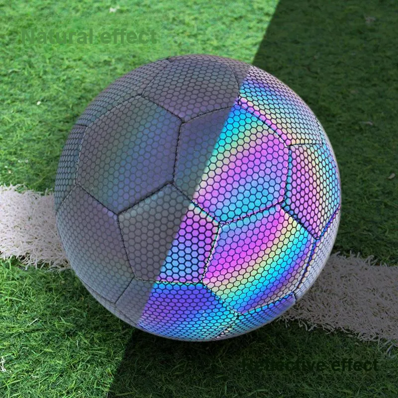 THREEHUAN Size 5 Soccer PU Machine Stitched Soccer Ball Unisex Dazzling Color-1