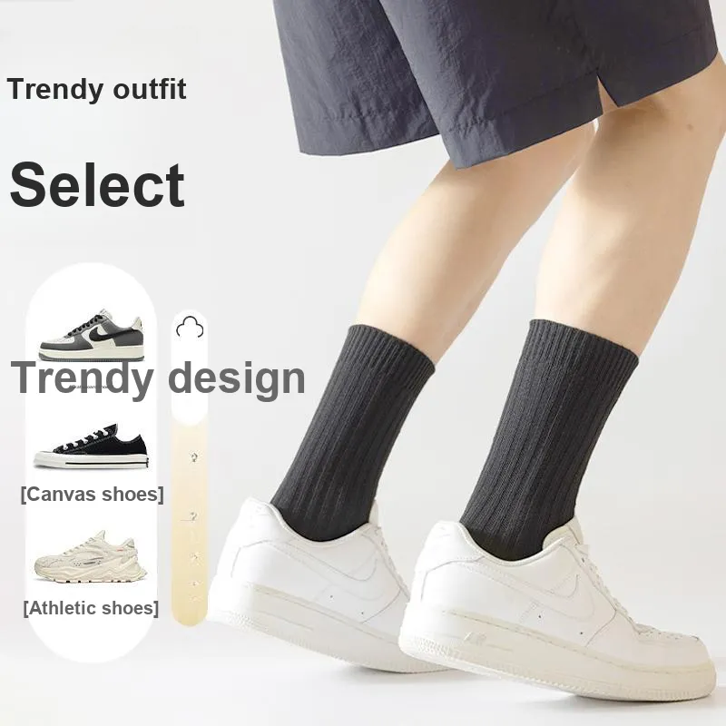 MIIOW Mid Calf Socks Men's 5 Pack-2