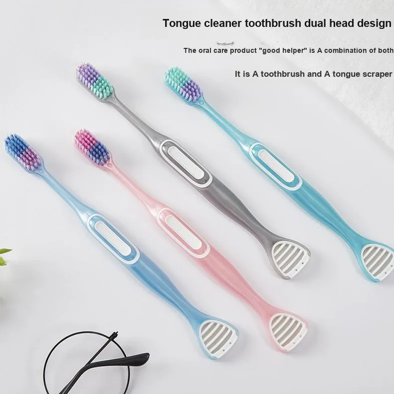 KAMEIER K167 Soft Bristle Tongue Cleaner Toothbrushes Gum Protection & Freshening Breath-1