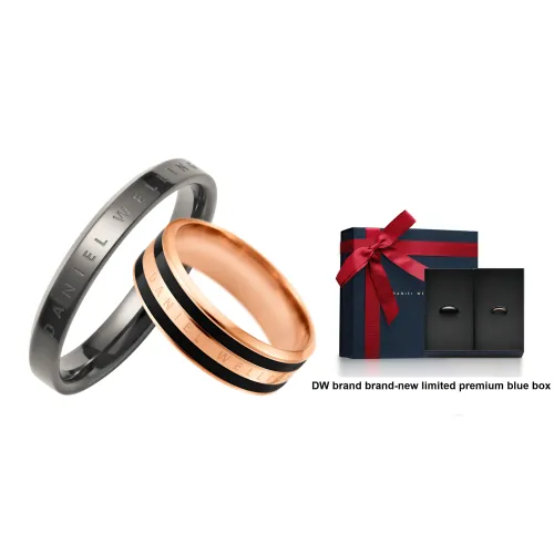 Daniel Wellington Космический серый Обсидиан Черный Парные кольца Унисекс