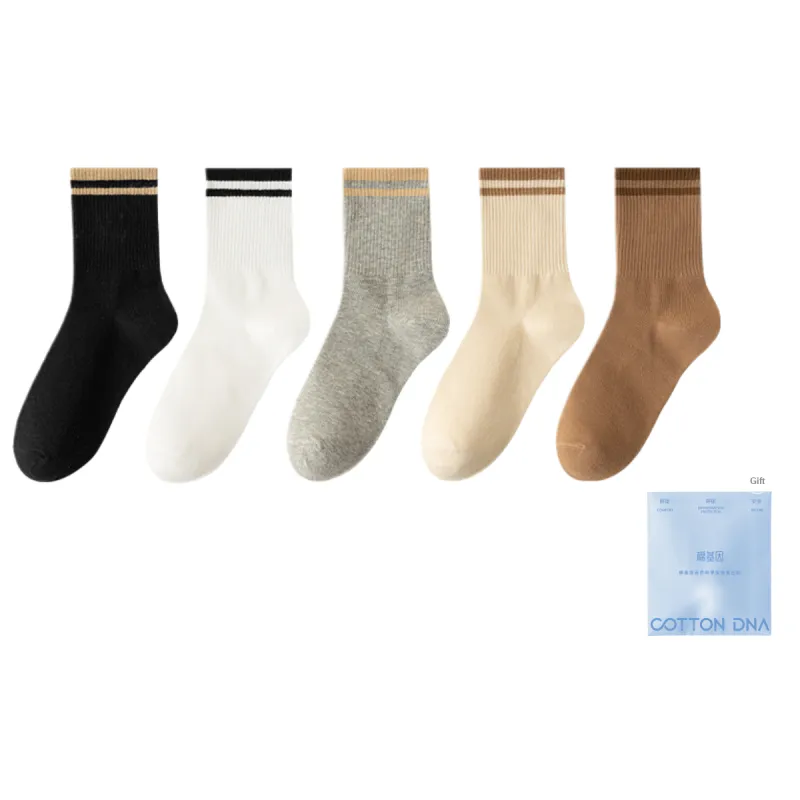 Cotton Gene Mid Calf Socks Women's Box 5 Pack-0