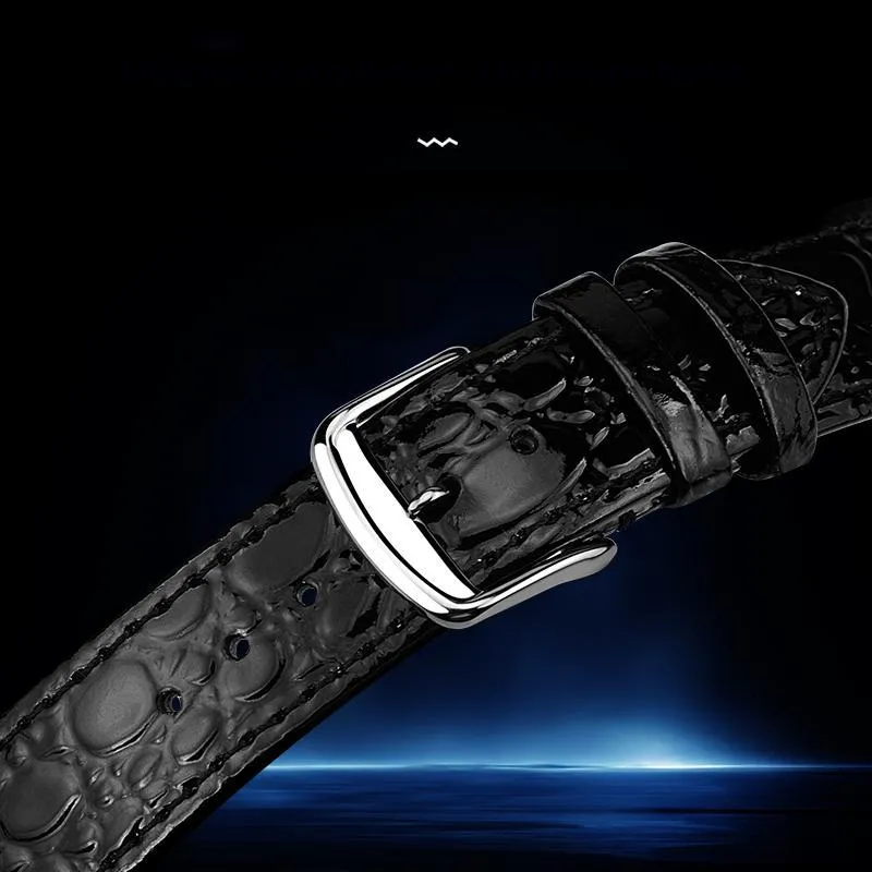 SOALFANEY Longines Compatibility Watch Band 12/18/20MM Genuine Leather Material-2