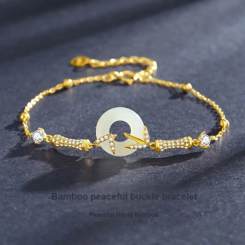 VANA Hetian Jade Bracelets Pale Greenish White Jade Women's-1