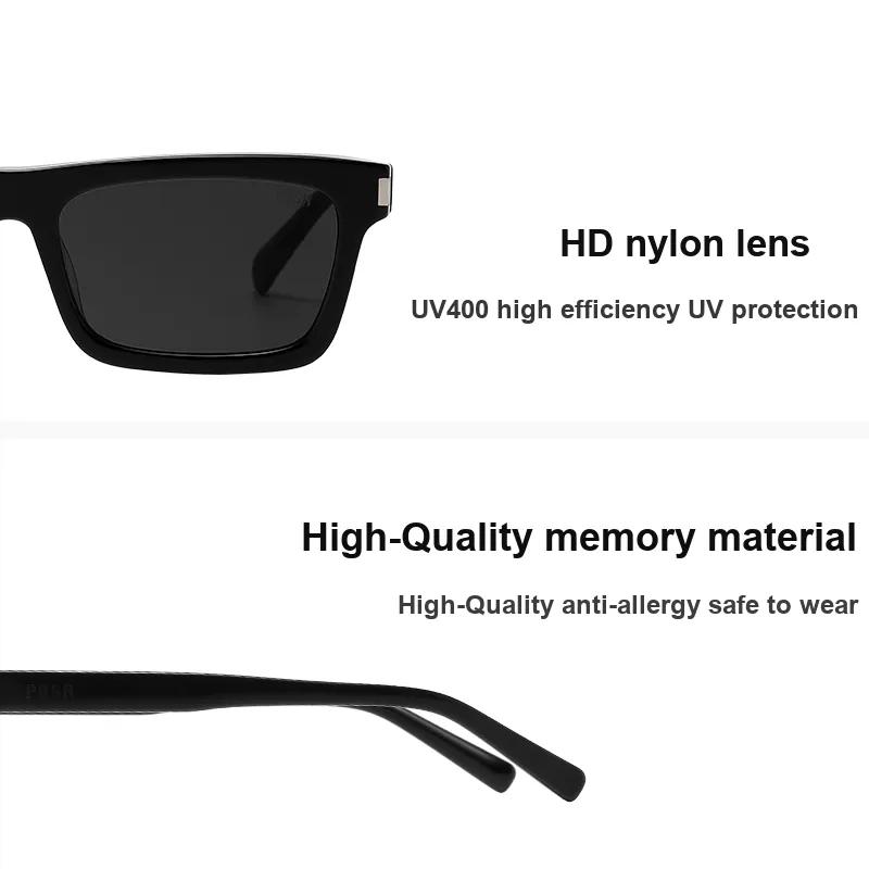 Prsr Plate Frame Rectangular Sunglasses Unisex-2