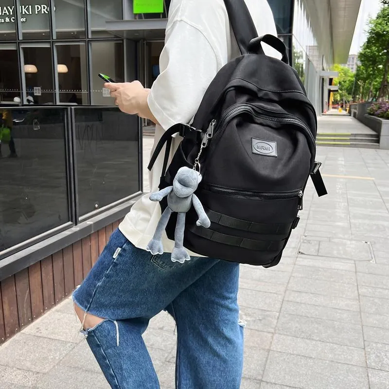 Travel Oxford Backpack Regular Unisex Black/White/Gray/Khaki-2