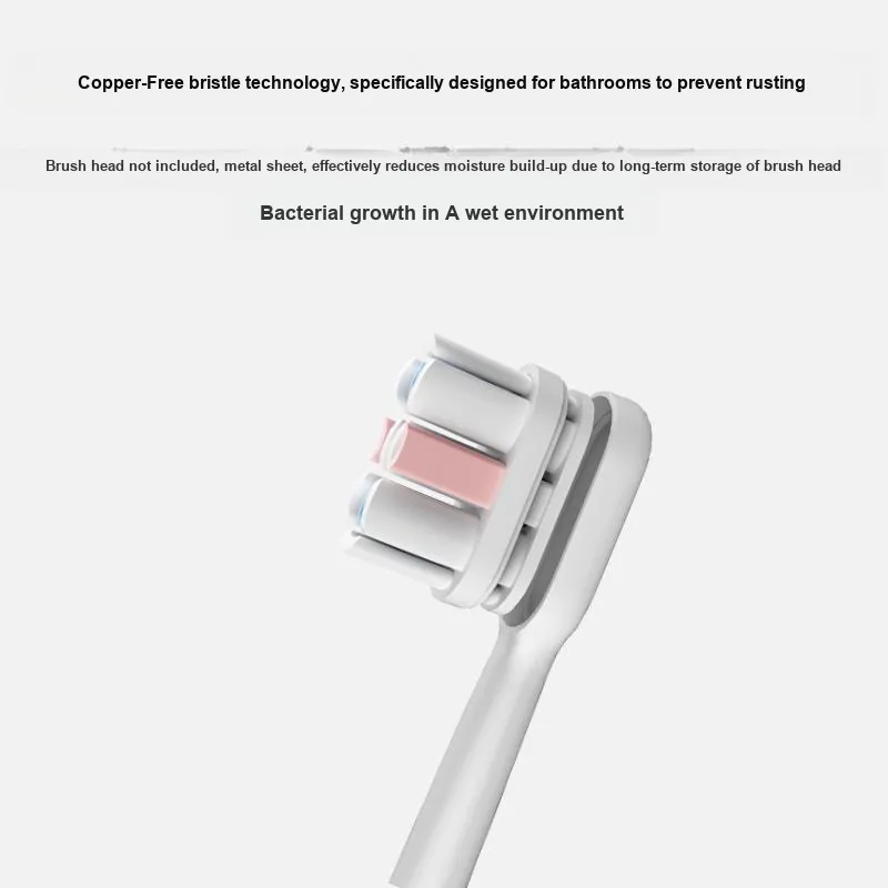 Zhibai Toothbrush Heads Copper Free Tufting Technology, 3D Ripple Pattern Arrangement, Food Grade Contact Material.-2
