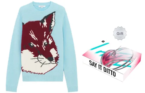 Maison Kitsune Sweaters Unisex Blue - Gift Box Sets