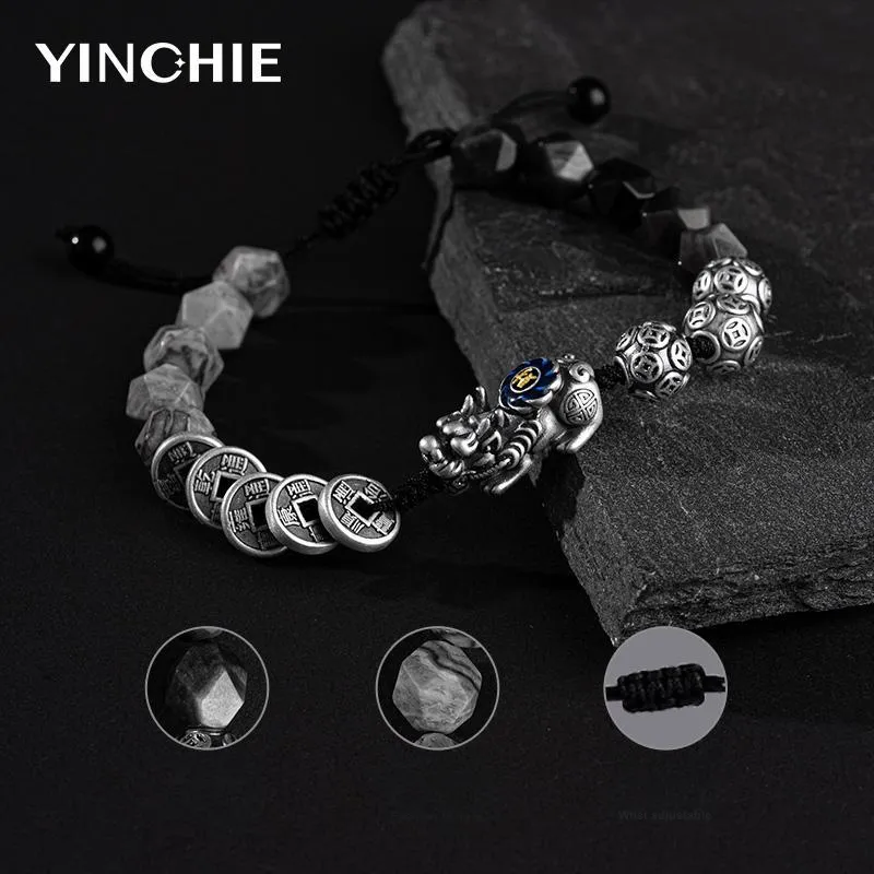 YINCHIE Obsidian Bracelets Men's-3
