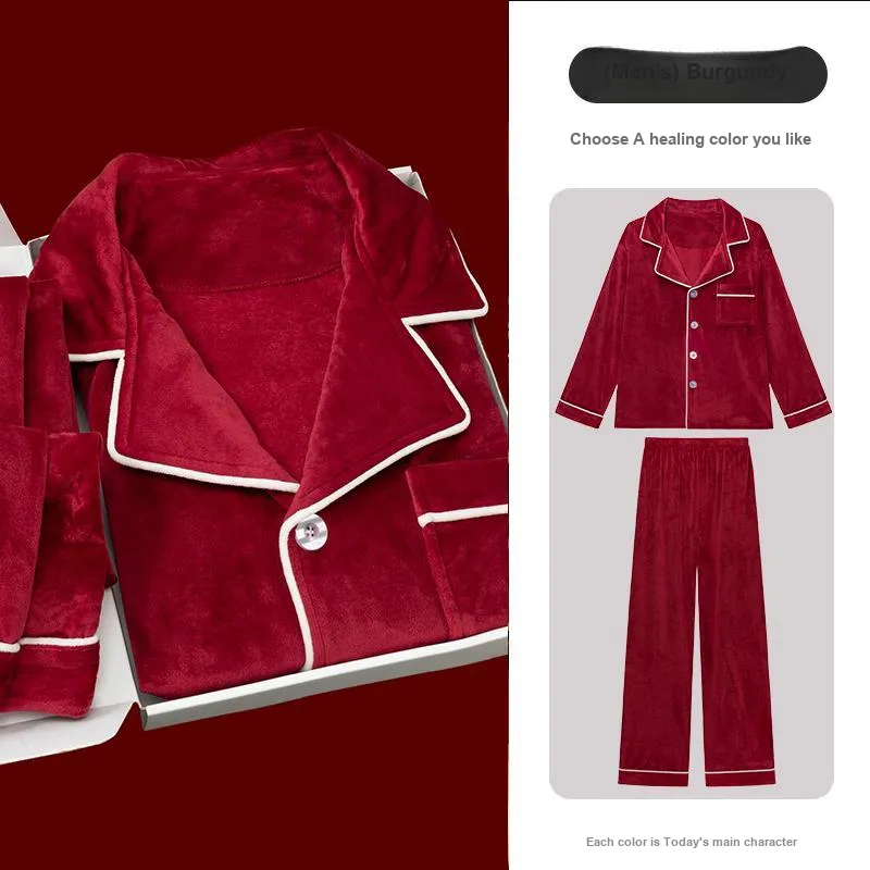 Shanghai Story Pajama Set Unisex 2 Piece Set Burgundy-1