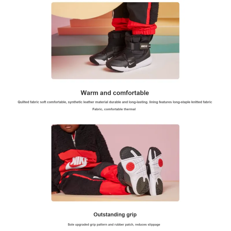 Nike Flex Advance Wear-Resistant Water-Resistant And Warm Kids' Boots Black Children Aged 3-7 Years Old-2