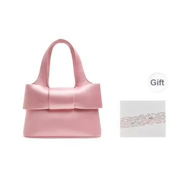 CHARLES&KEITH Fabric Crossbody Handbag Small Size Women's Noir Black/Flamingo Pink