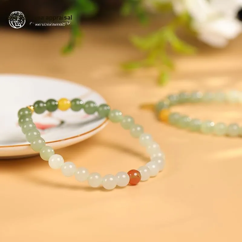 HAIZHIDONGJIANBAO Hetian Jade Bracelets Green Jade Women's-3