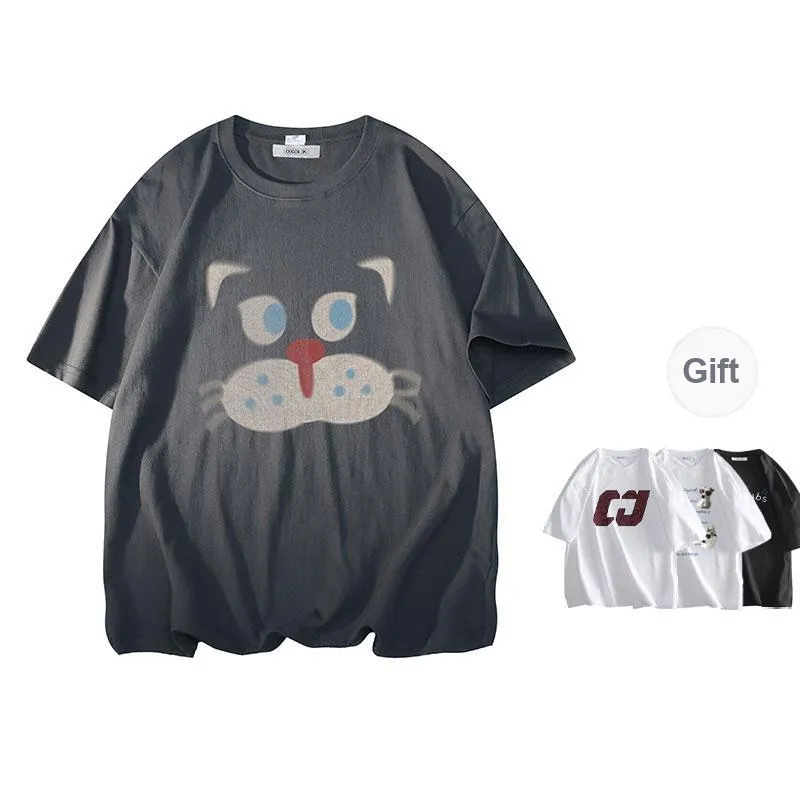 OGEK T Shirt Unisex White Comes With Random Print Top-6