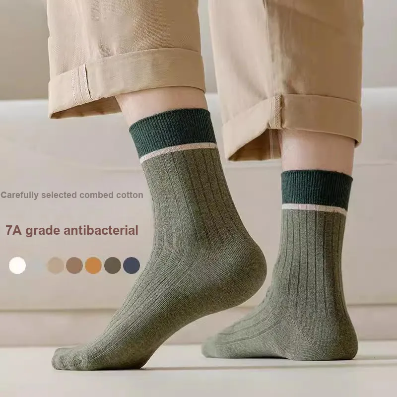 FIRS Mid Calf Socks Men's Shopping Bag 4 Pack-9