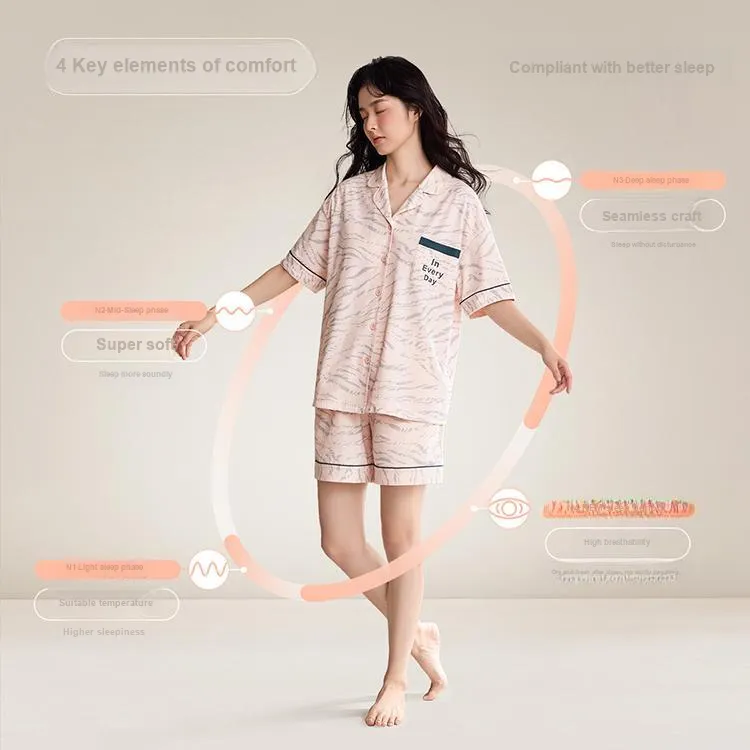 JINGYUN Nightgown Women's Morning Light Pink-2