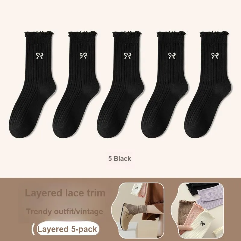 Lan Miao Mid-Calf Socks Women's 7 Pack-22