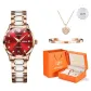 Ceramic Strap Rose Case Red Dial