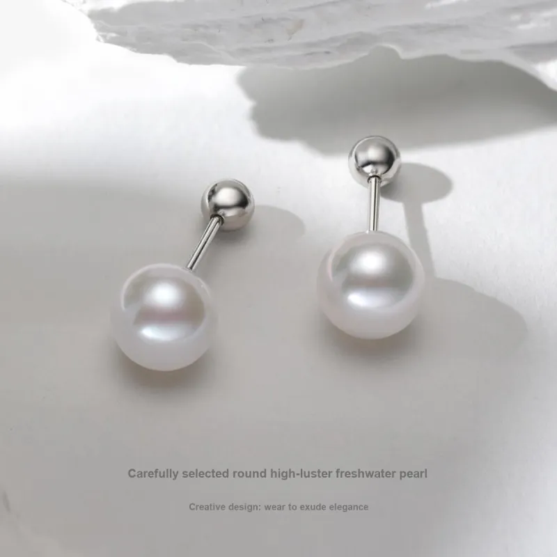 ME LUXE Pearl Stud Earrings, Classic And Versatile Everyday Accessory Women's-4