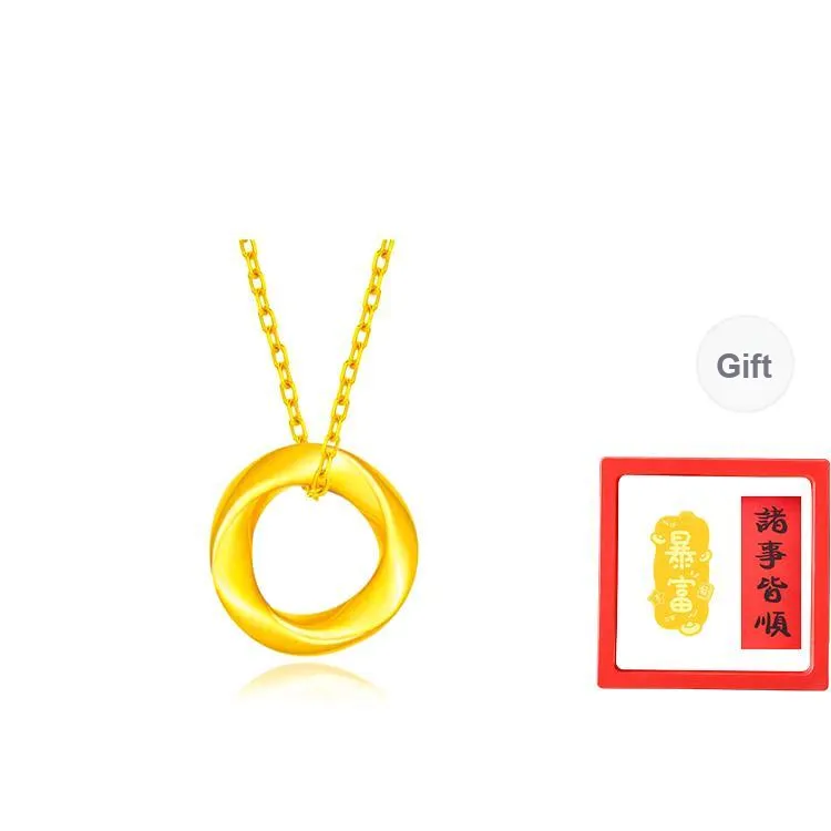 Zheng Tai Fook S999 Fine Silver Necklaces Women's-1