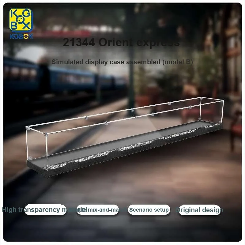 KGBOX Used For LEGO Building Block IDEAS 21344 Orient Express Train Figure Display Case Model Accessories-20