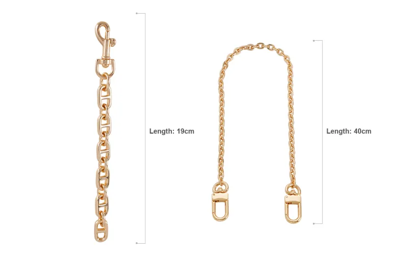 Lan Bao Fan Metal Shoulder Strap, Bag Accessory Women's Gold Tone-33