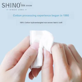 SHINO Silk-N Dual-Effect Makeup Mesh Pure Cotton Makeup Remover Cotton Pads 100 Tablets/box