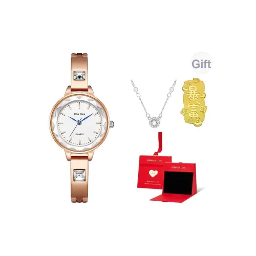 Clip Clop Кварцевый механизм сплав ремешок женские часы белый циферблат