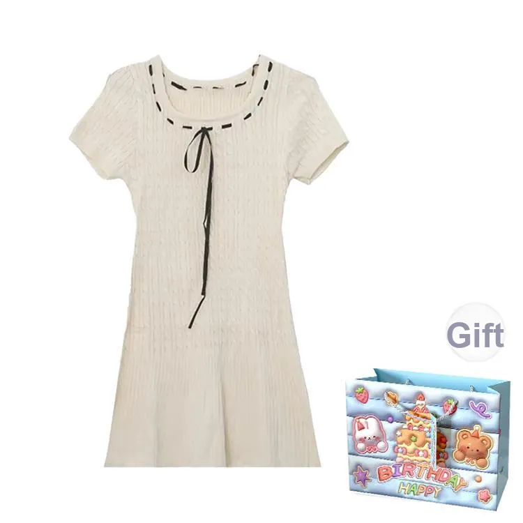 REMOULD Short Sleeved Dress Women's Cream Apricot