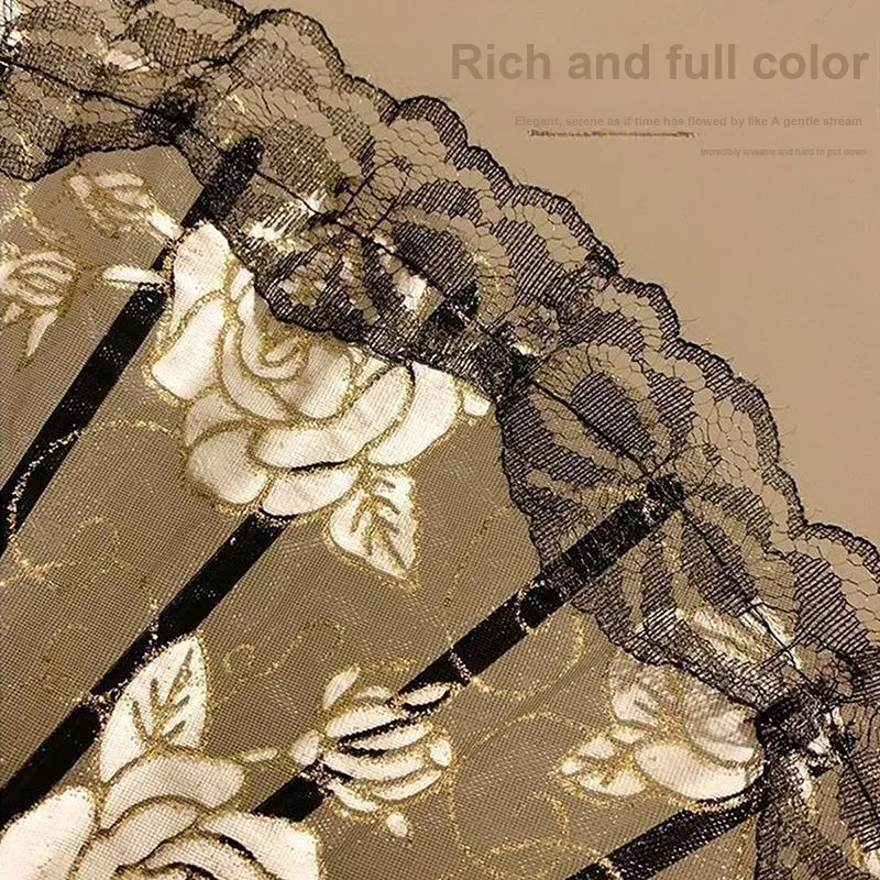 Pleasant Language Lace Folding Fan-6